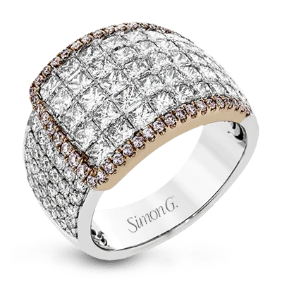 Simon-Set Fashion Ring In 18k Gold With Diamonds