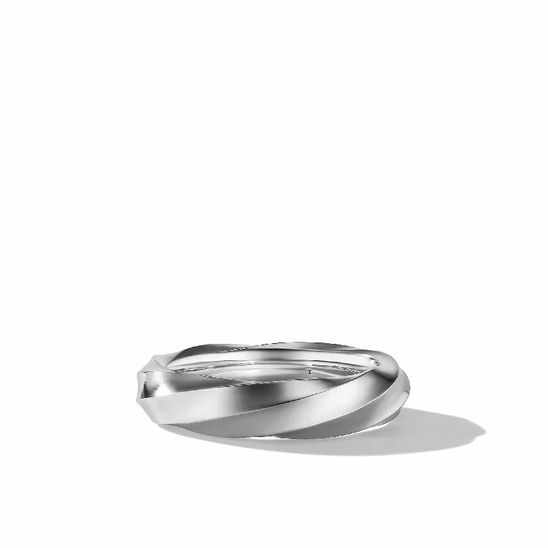 Cable Edge Band Ring in Recycled Sterling Silver