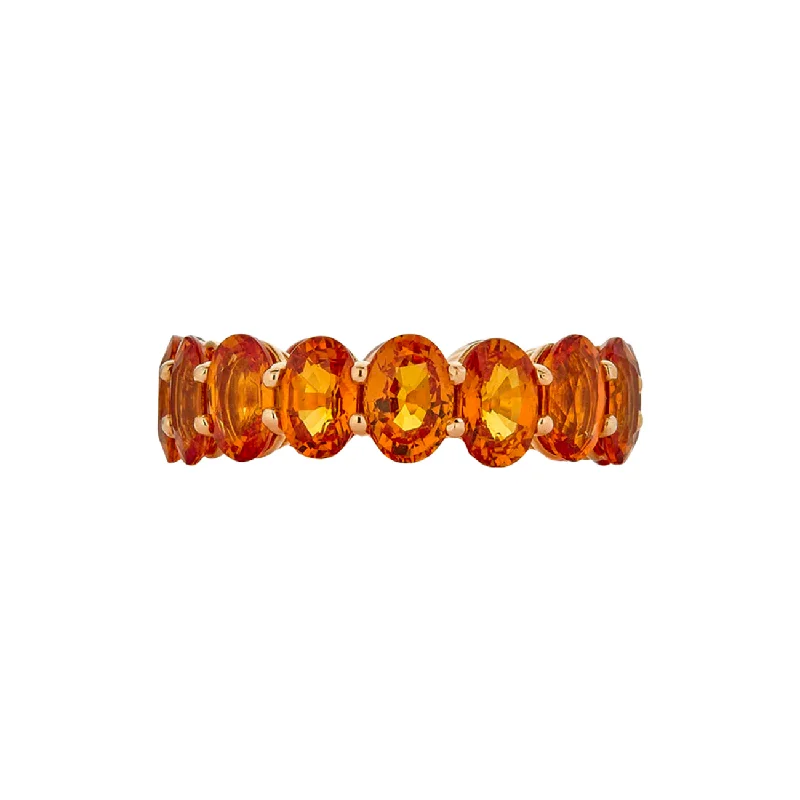 Orange Sapphire Eternity Band