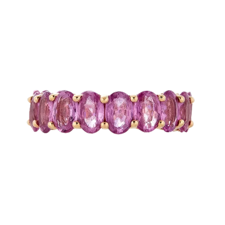 Pink Sapphire Eternity Band