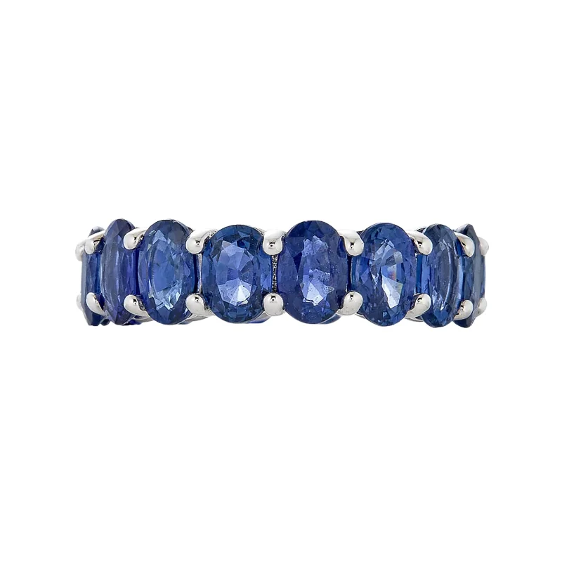 Blue Sapphire Eternity Band