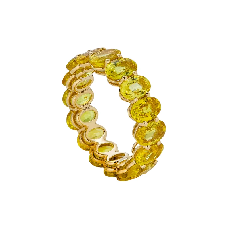 Yellow Sapphire Eternity Band