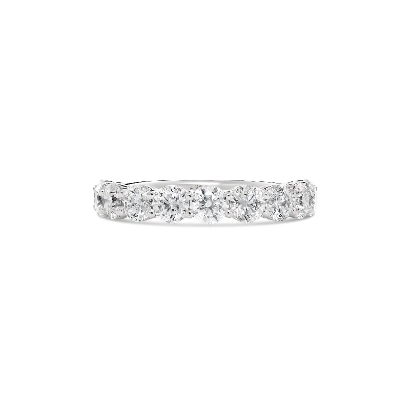 Riviera Round Brilliant Cut Diamond Ring | Platinum