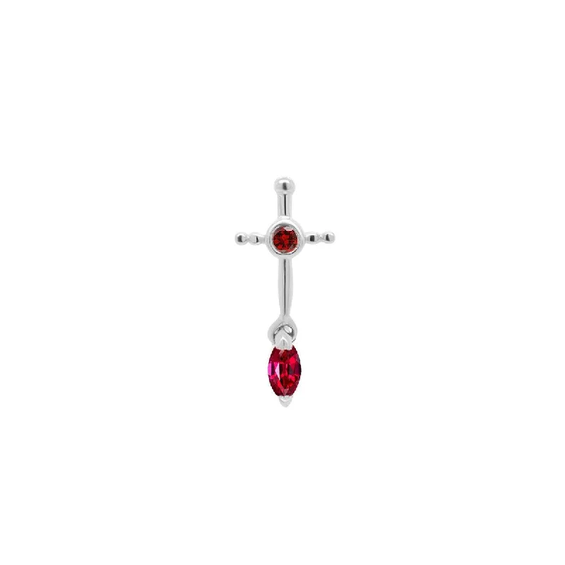 White Gold Ruby