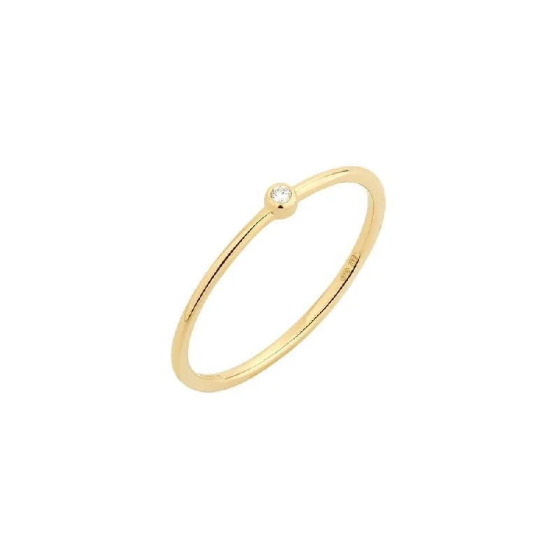 Astra Vega 18K Gold Ring w. Diamond