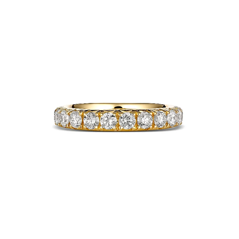 Wedding Krisscut Round Brilliant Cut Diamond Ring | Yellow Gold