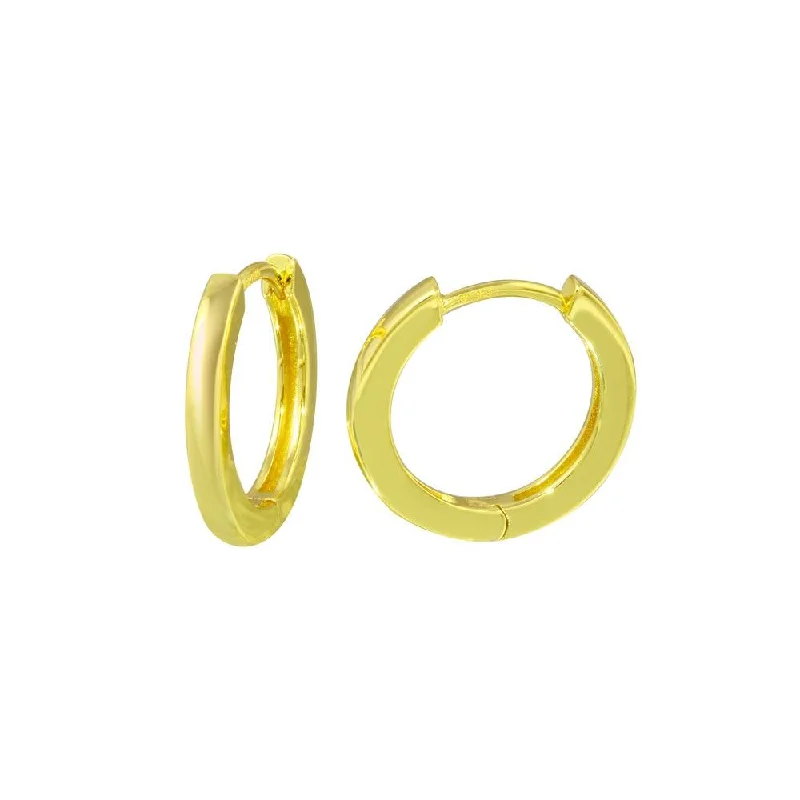 Gold Plated 925 Sterling Silver huggie hoop Earring - STE01298-GP