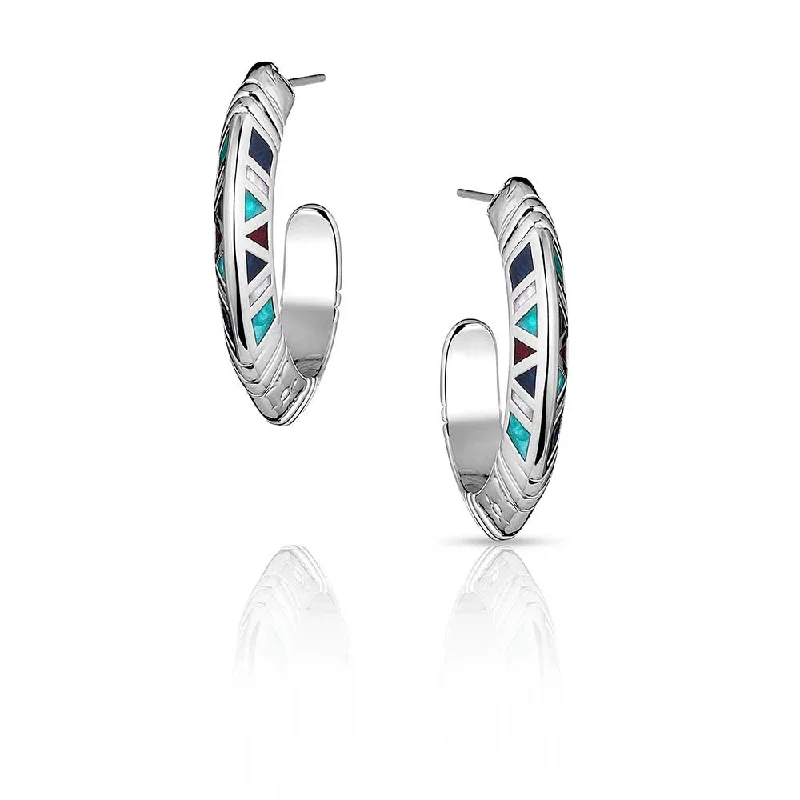 Hidden Mosaic Hoop Earrings