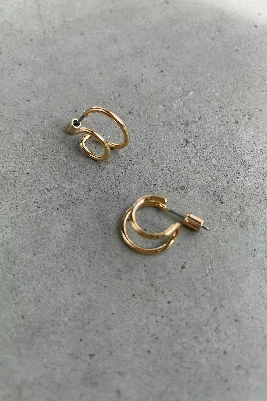 DOUBLE HOOP EARRINGS