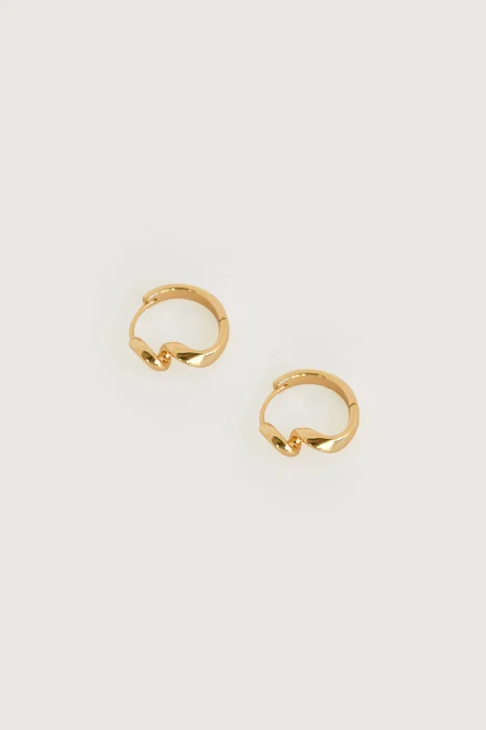 SMALL TWIST HOOP EARRING