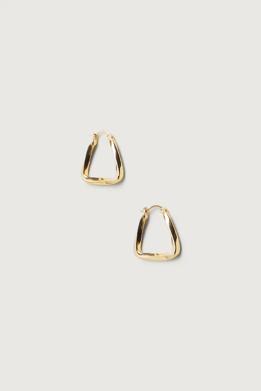 TRIANGULAR TWIST HOOP EARRINGS