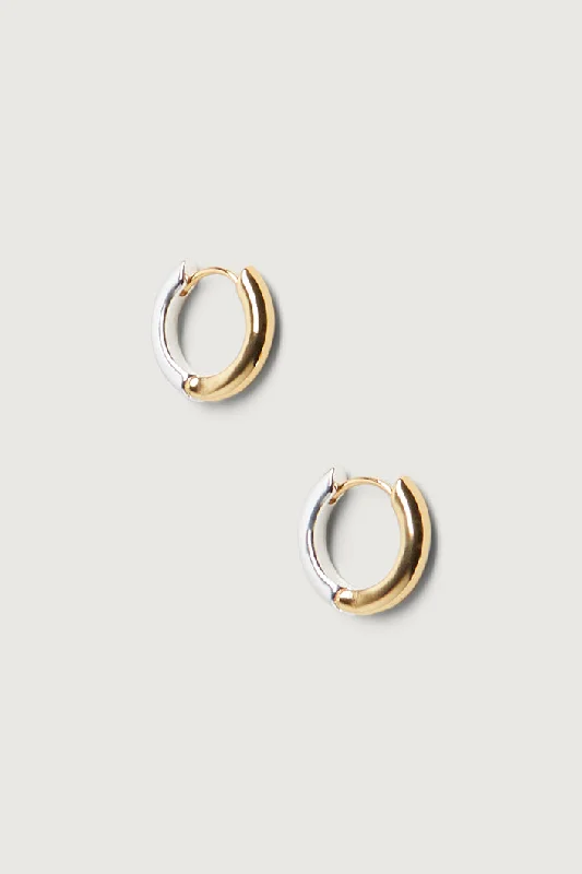 TWO-TONE HOOP EARRINGS