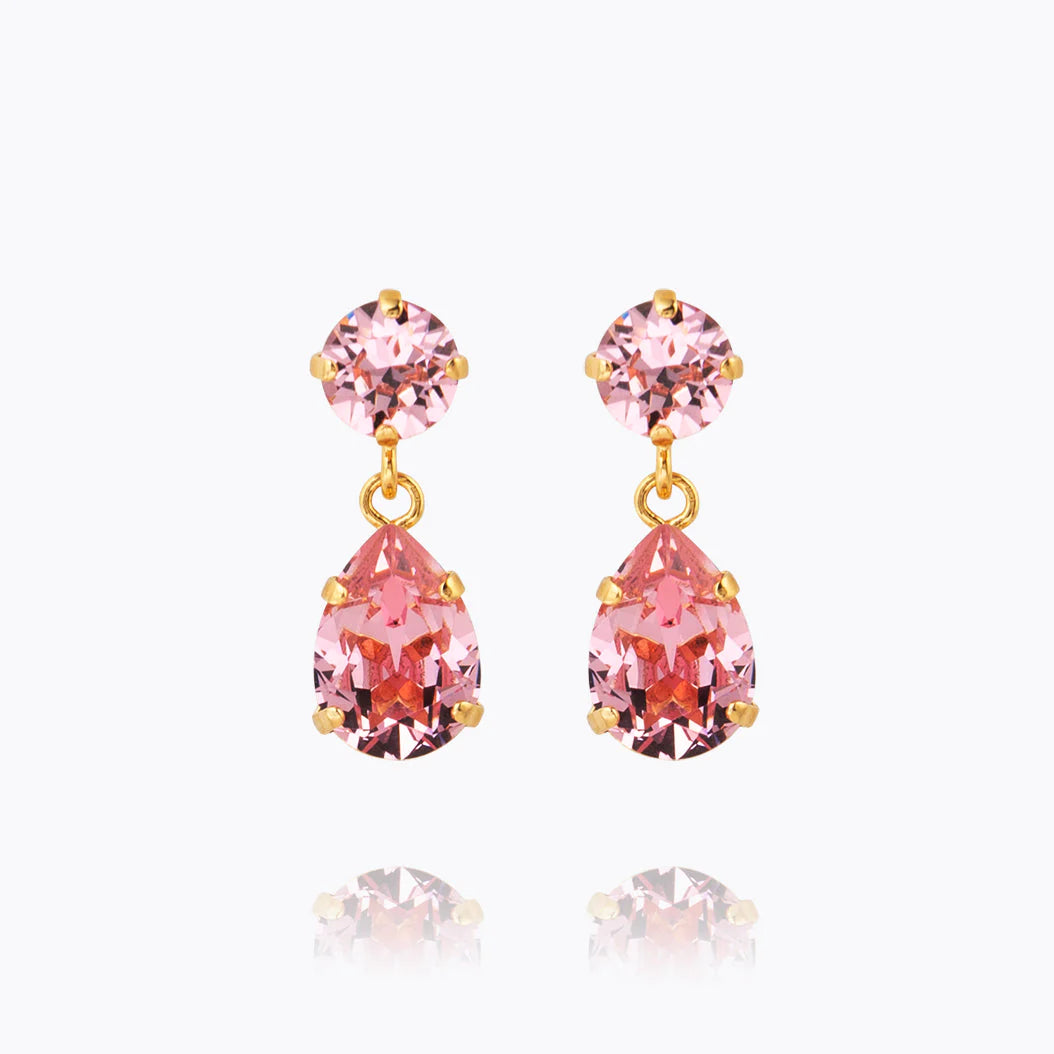 Caroline Svedbom Mini Drop Earrings-Light Rose