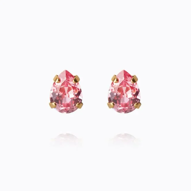 Caroline Svedbom Superpetite Drop Earrings Gold Light Rose