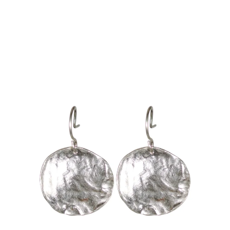 Sterling Silver Flat Shell Earrings