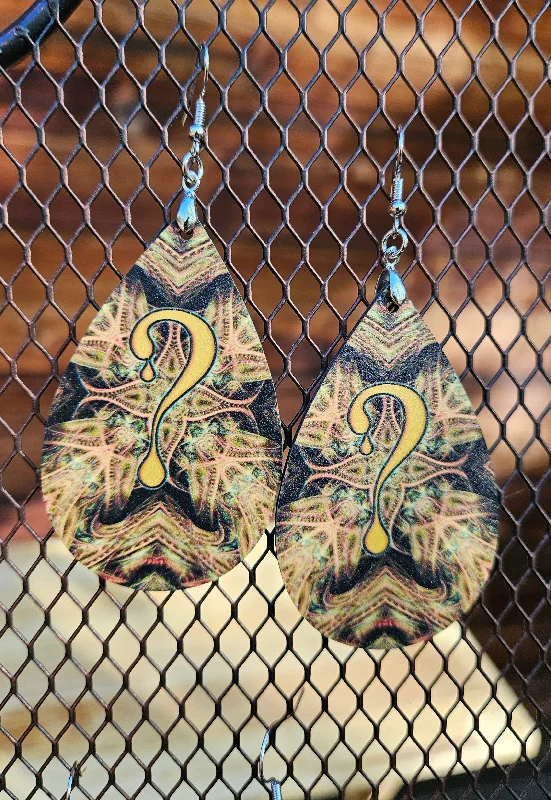 SAMPLE: Wooden Dragon's Lair Dripper Earrings