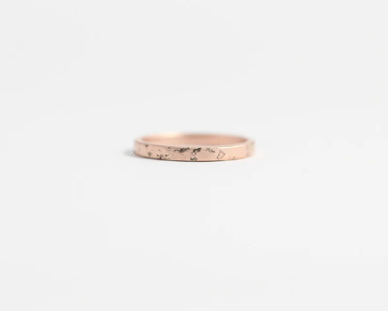 Distressed Band in Rose Gold - Narrow