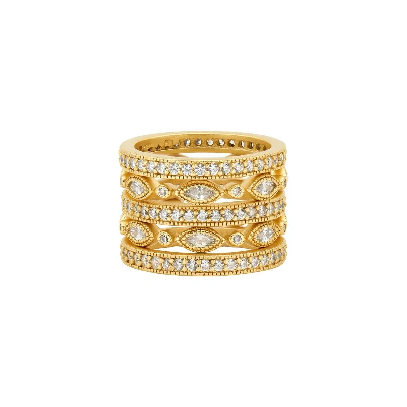 Freida Rothman Signature Marquise Eternity 5-Stack Ring