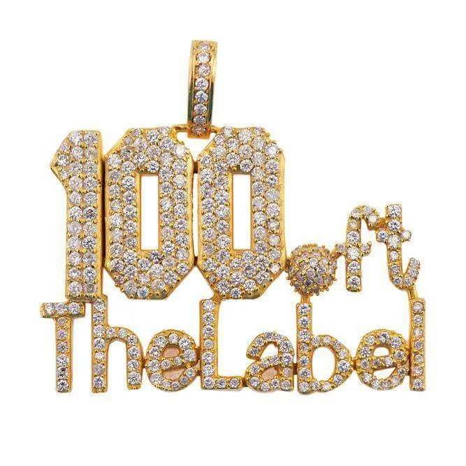 100 ft The Label Diamond Pendant