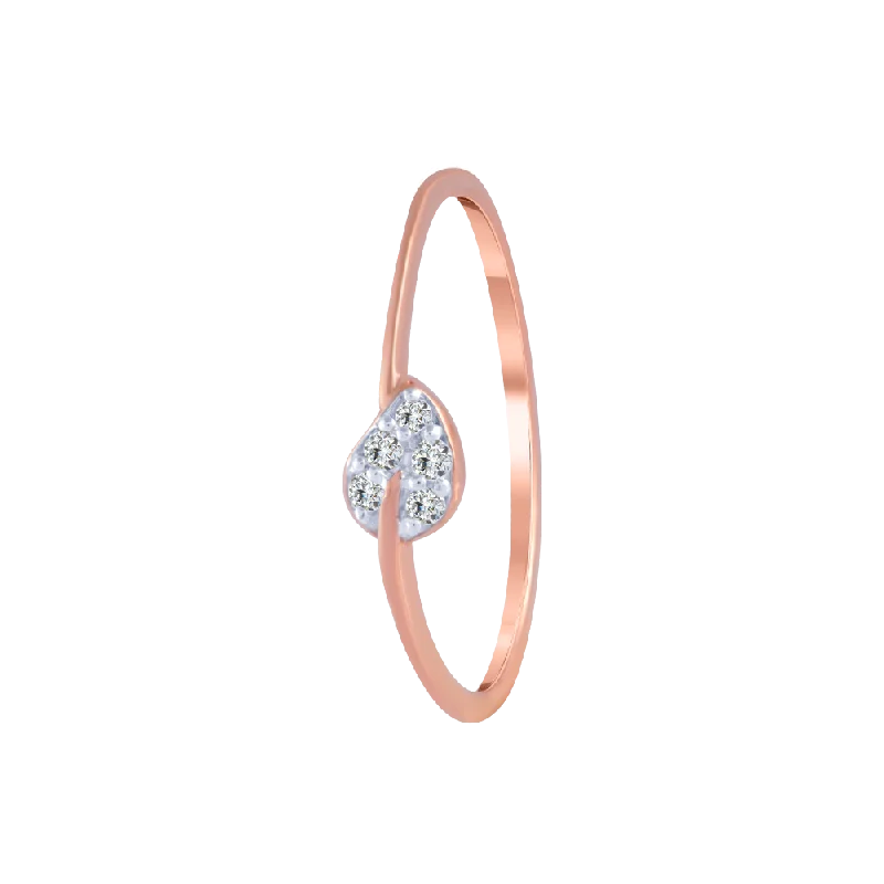 18KT (750) Rose Gold And Diamond Ring For Women