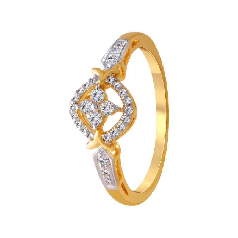 18KT (750) Yellow Gold And Diamond Ring For Women