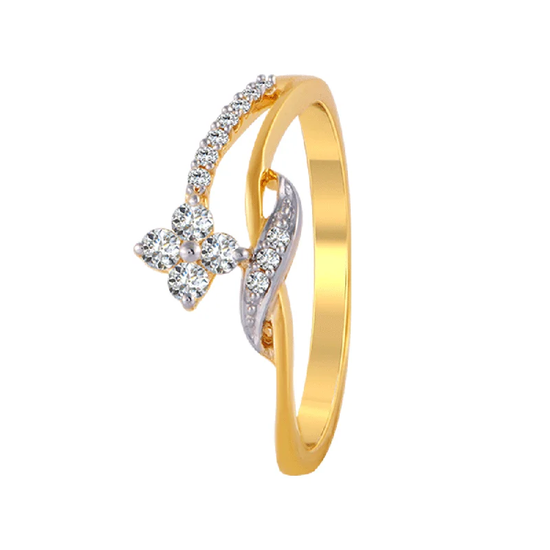 18KT (750) Yellow Gold And Diamond Ring For Women