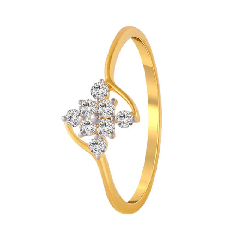 18KT (750) Yellow Gold And Diamond Ring For Women