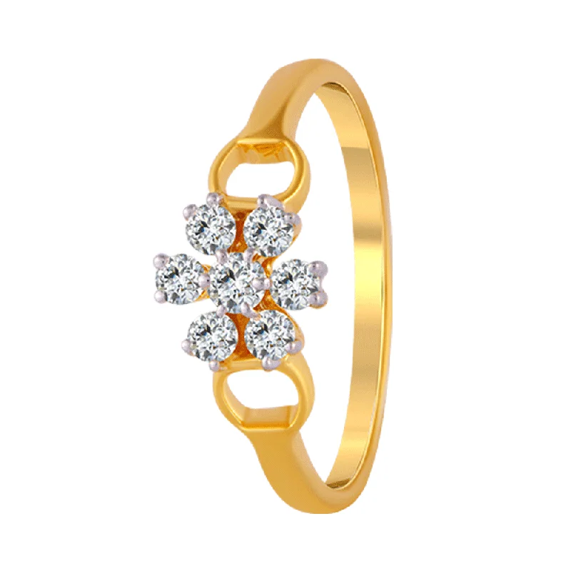 18KT (750) Yellow Gold And Diamond Ring For Women