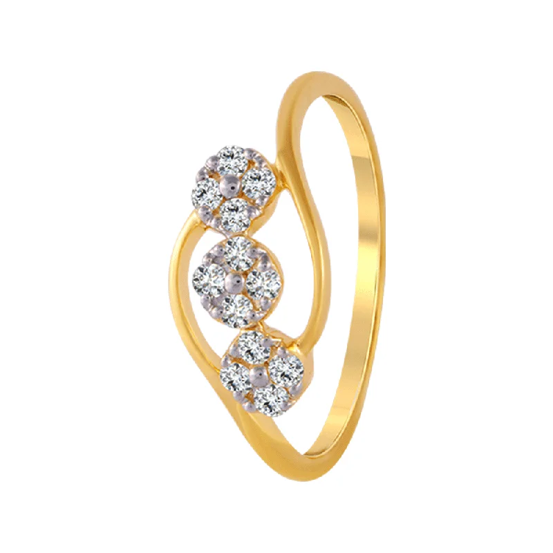 18KT (750) Yellow Gold And Diamond Ring For Women