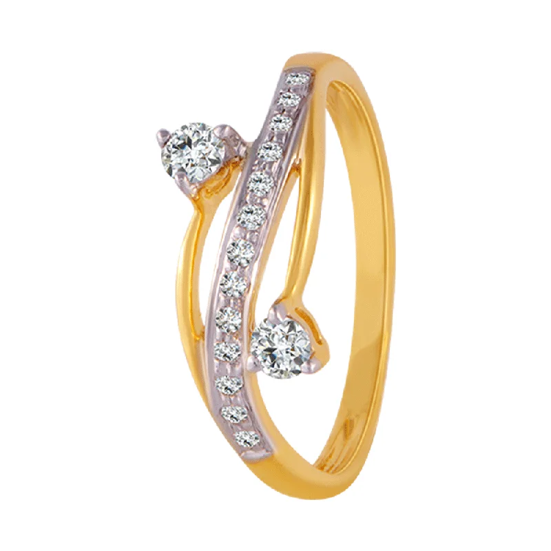 18KT (750) Yellow Gold And Diamond Ring For Women