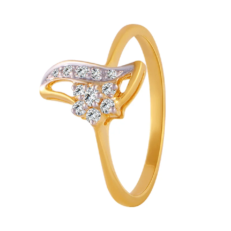 18KT (750) Yellow Gold And Diamond Ring For Women