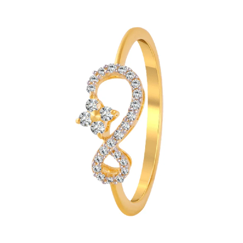 18KT (750) Yellow Gold And Diamond Ring For Women