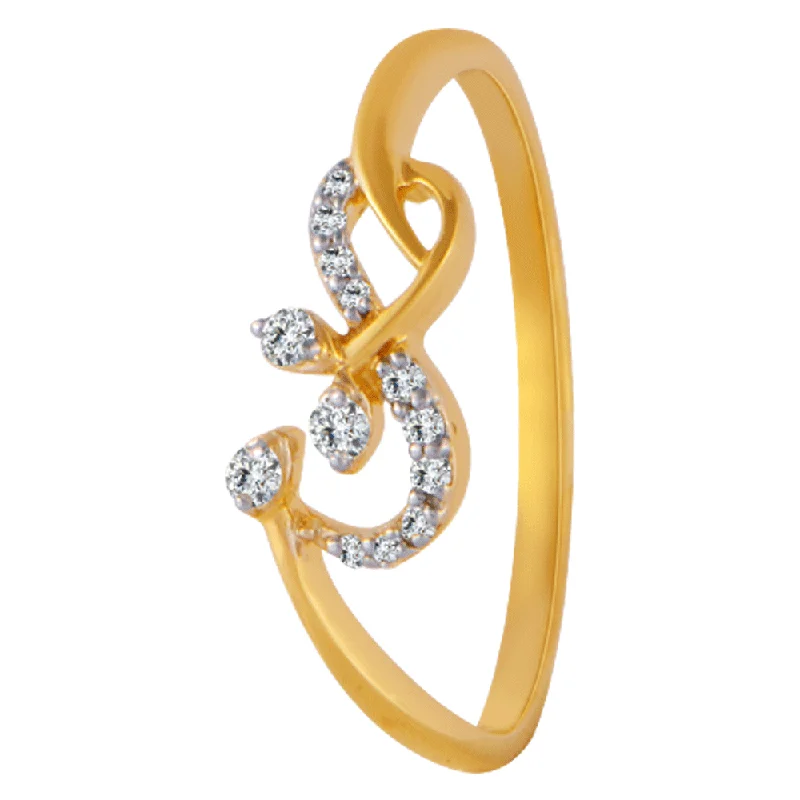 18KT (750) Yellow Gold And Diamond Ring For Women