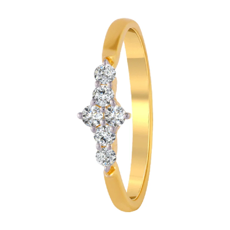 18KT (750) Yellow Gold And Diamond Ring For Women