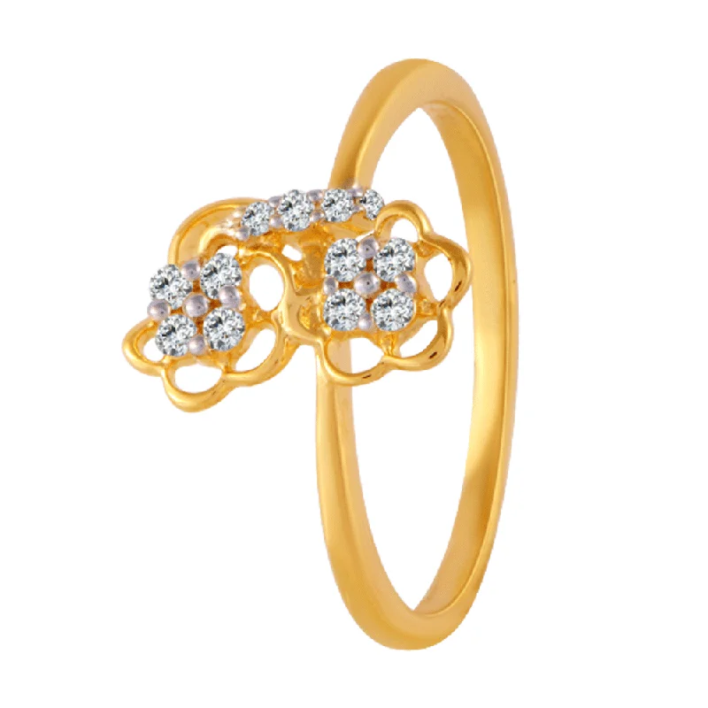 18KT (750) Yellow Gold And Diamond Ring For Women