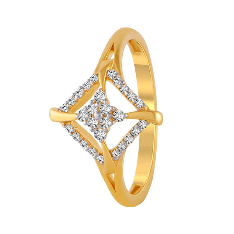 18KT (750) Yellow Gold And Diamond Ring For Women