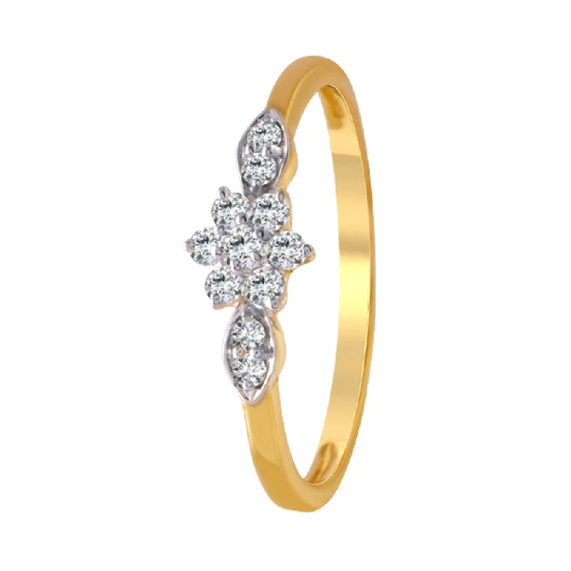 18KT (750) Yellow Gold And Diamond Ring For Women