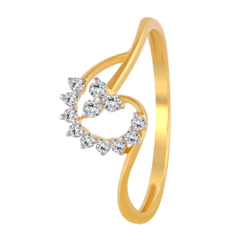 18KT (750) Yellow Gold And Diamond Ring For Women