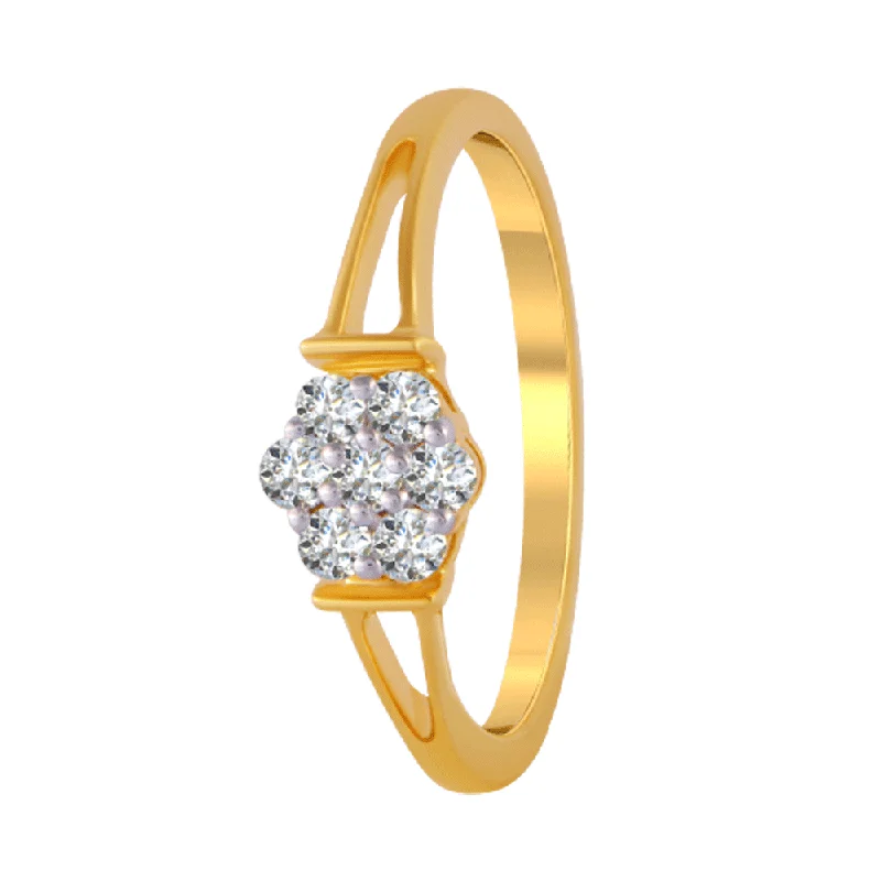 18KT (750) Yellow Gold And Diamond Ring For Women