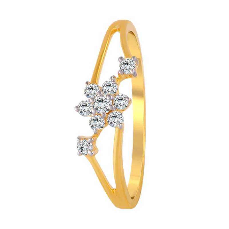 18KT (750) Yellow Gold And Diamond Ring For Women