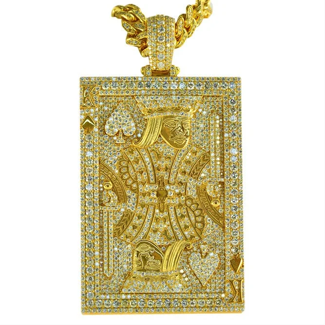 CJ5203 - CUSTOM DIAMOND KING CARD PENDANT