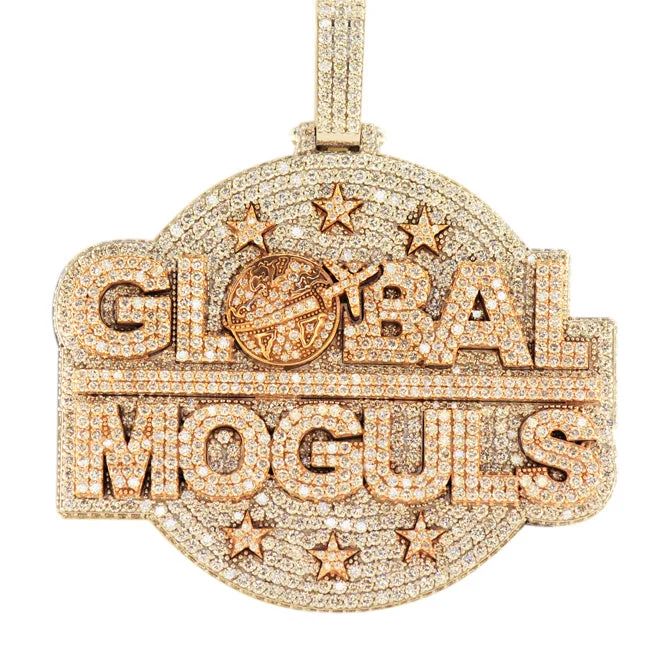 CUSTOM DIAMOND GLOBAL MOGULS PENDANT