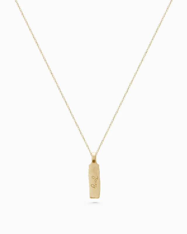 Custom Organic Tag Narrow | Yellow Gold