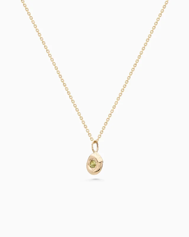 Pebble Stone Drop Pendant | Yellow Gold