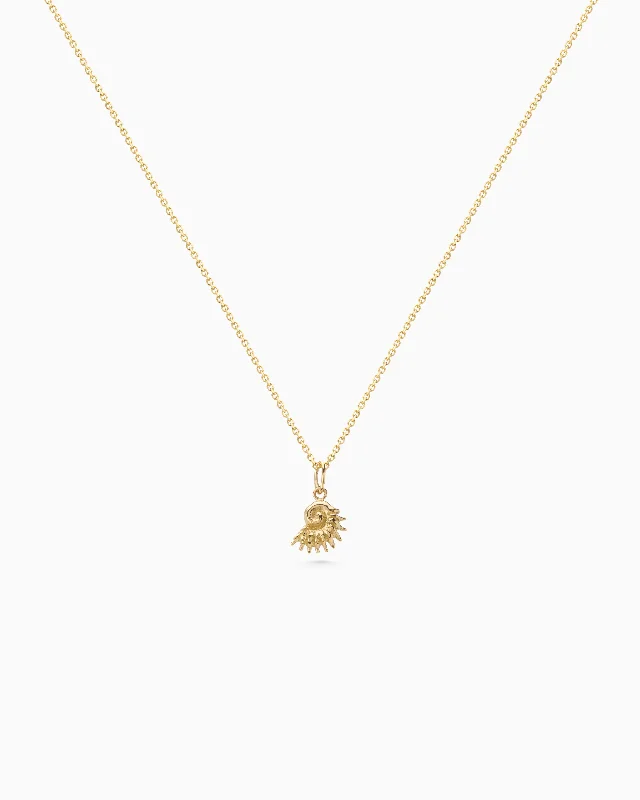 Sundial Shell Pendant | Gold