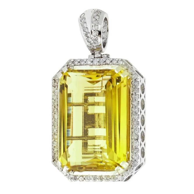 Yellow Baguette Pendant